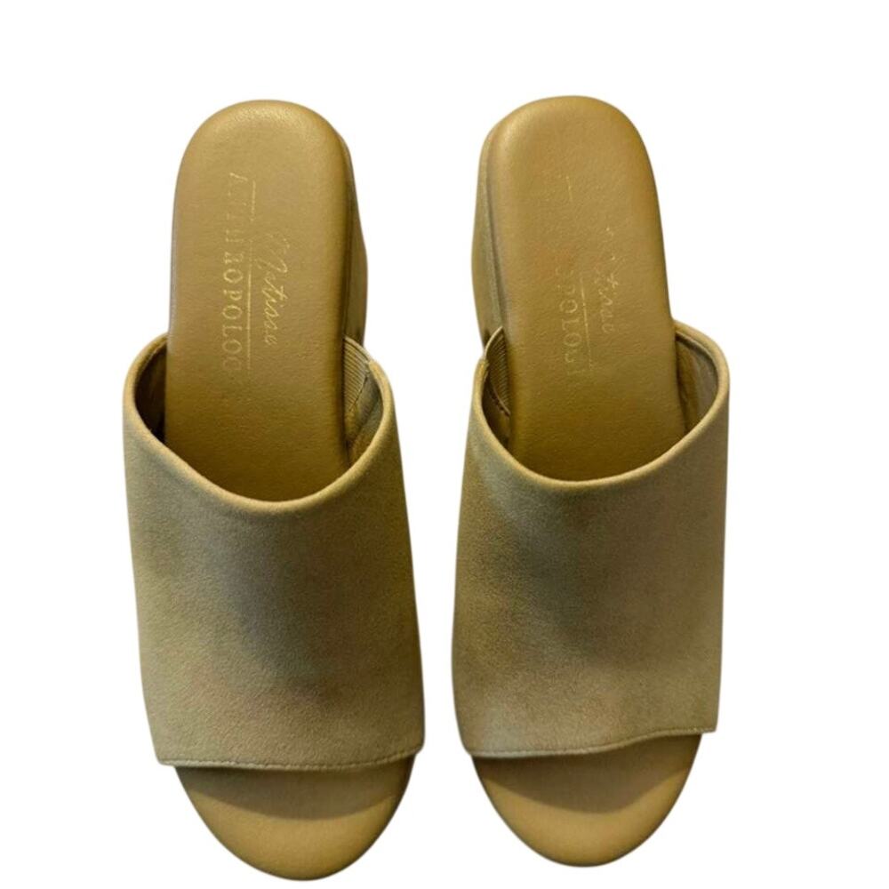 Matisse Exclusive for Anthropologie Terry Platform Heeled Sandals sz. 8 in Beige - Picture 2 of 6